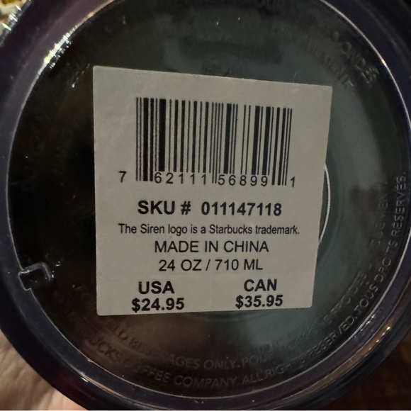 Starbucks Christmas Green Gift Wrap Ribbon &
Ornaments Straw Topper Tumbler. NWT - Picture 6 of 8